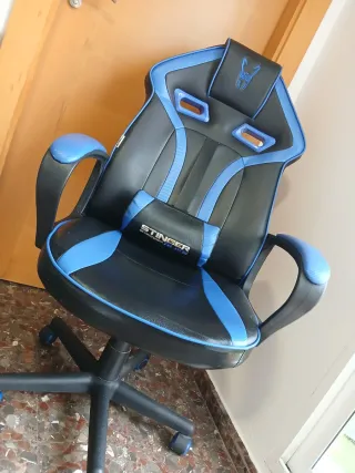 Silla Gaming Stinger Negra y Azul