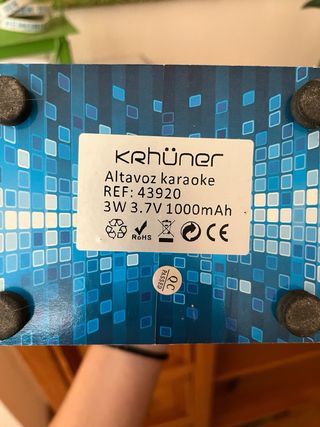 Altavoz Bluetooth Krüner Azul y Plateado