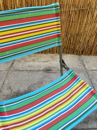 Silla de playa plegable multicolor