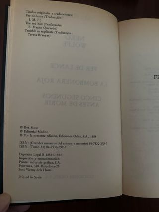 Fer de Lance,Cinco Segundos Antes de Morir y Otro