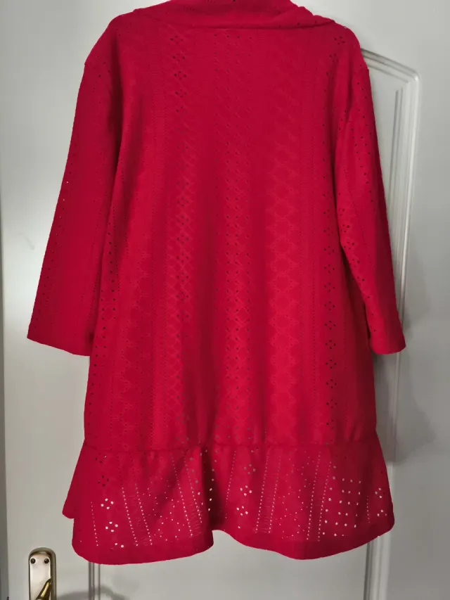 Chaqueta fina bordada roja