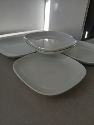 6 Platos Postre Ikea Värdera Porcelana