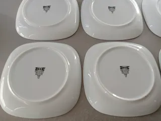 6 Platos Postre Ikea Värdera Porcelana