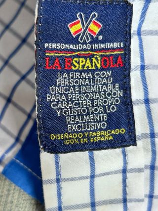 Camisa La Española Cuadros Azul TallaL.