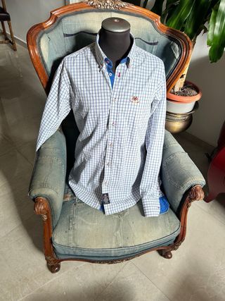 Camisa La Española Cuadros Azul TallaL.