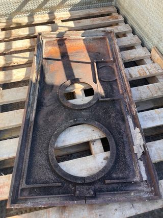 Plancha cocina leña antigua