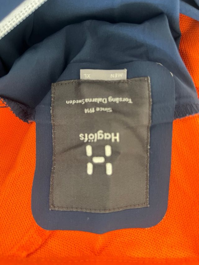 Chaqueta Impermeable Haglofs XL Azul/Naranja