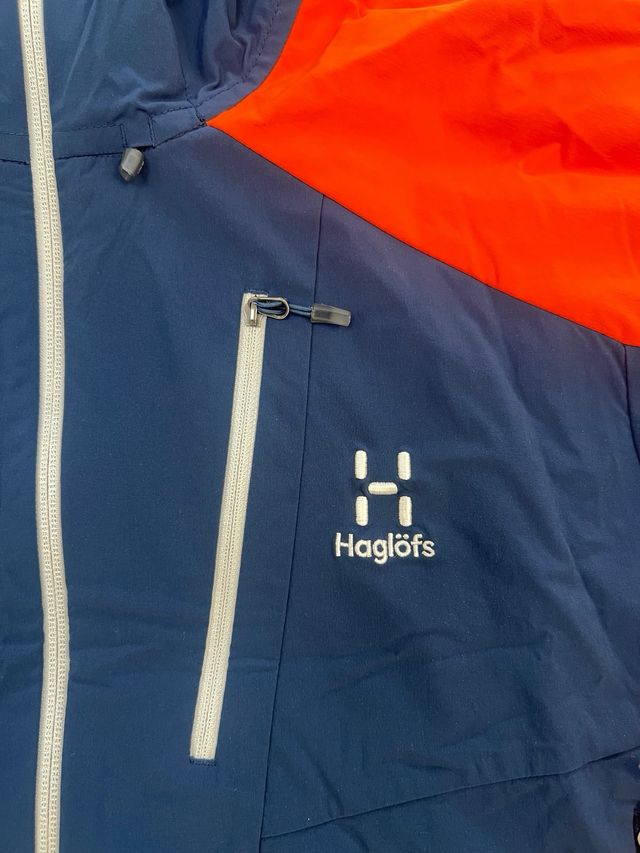 Chaqueta Impermeable Haglofs XL Azul/Naranja
