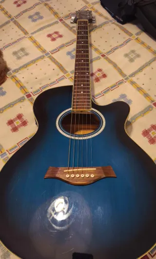 Guitarra Electro-acústica Azul