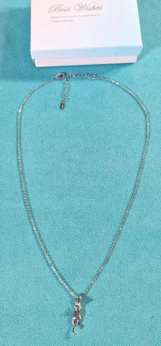 Colgante Plata MIAU con su cadena Plata 925