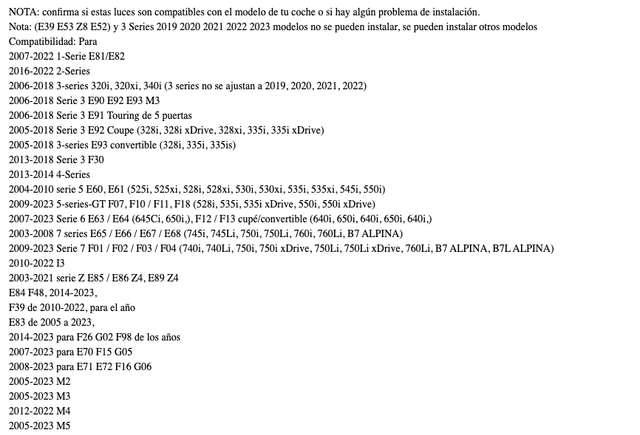 2x LUCES DE CORTESÍA BMW - LUCES BIENVENIDA PUERTA