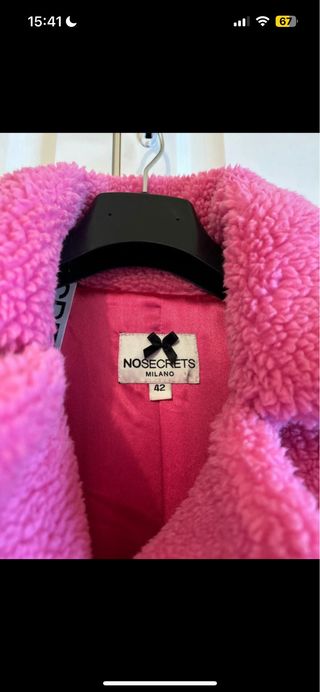 Cappotto Teddy rosa No Secrets Milano