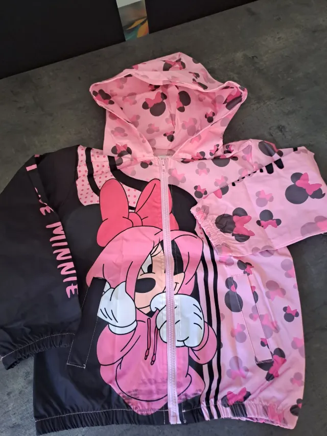 Giacca impermeabile bambina Minnie Mouse rosa 10 a