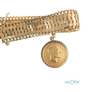 PULSERA DE ORO 18K CON COLGANTE