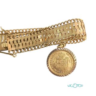 PULSERA DE ORO 18K CON COLGANTE