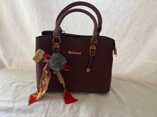 Bolso de mano marrón para mujer