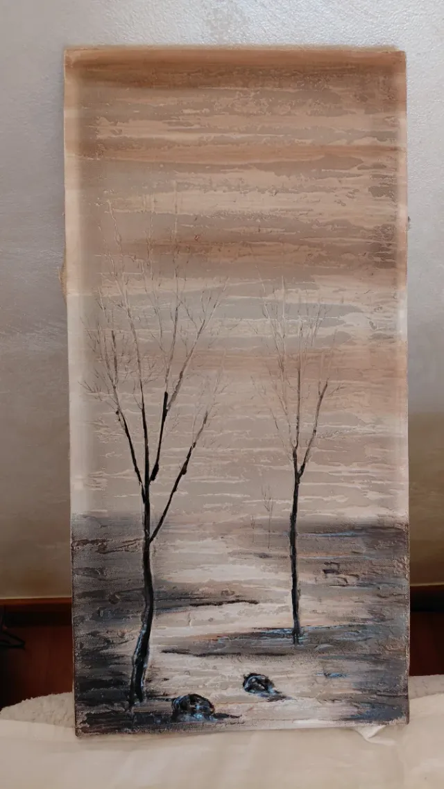 Cuadro abstracto árboles