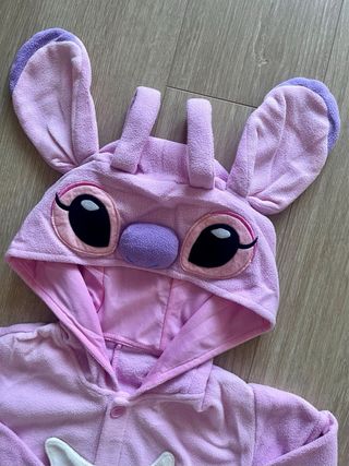 Mono pijama Angel Stitch rosa unisex forro polar