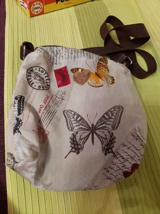 Bolso de tela con mariposas