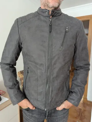 Chaqueta Tom Tailor gris hombre Estilo tipo biker