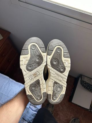 Zapatillas puma slipstream Marrones y Blancas