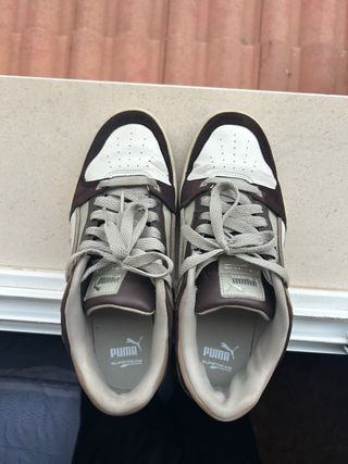 Zapatillas puma slipstream Marrones y Blancas
