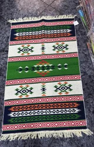 Alfombra Kilim 125x90cm Tejido Multicolor