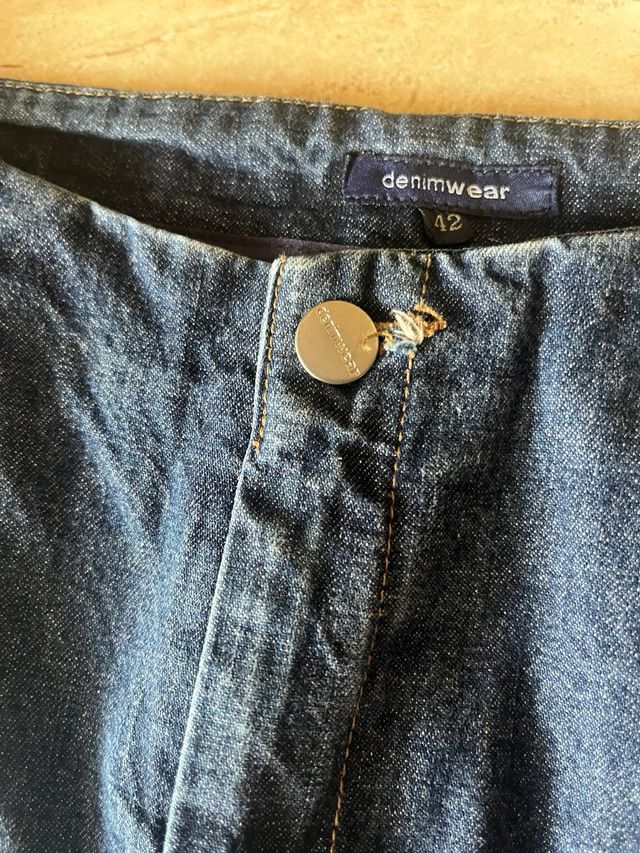 Falda vaquera larga azul