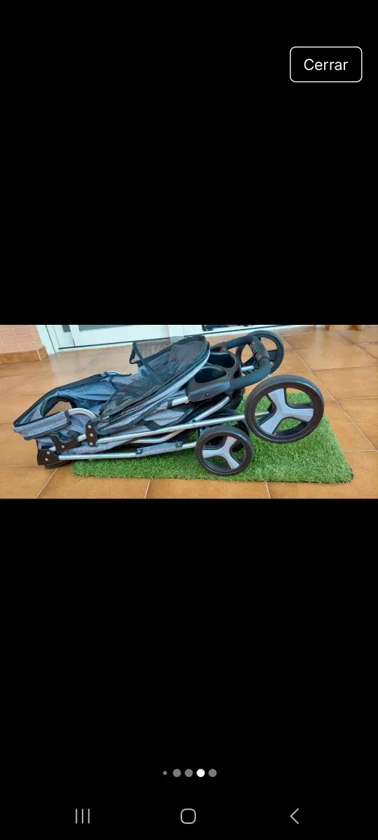 Cochecito para mascotas gris