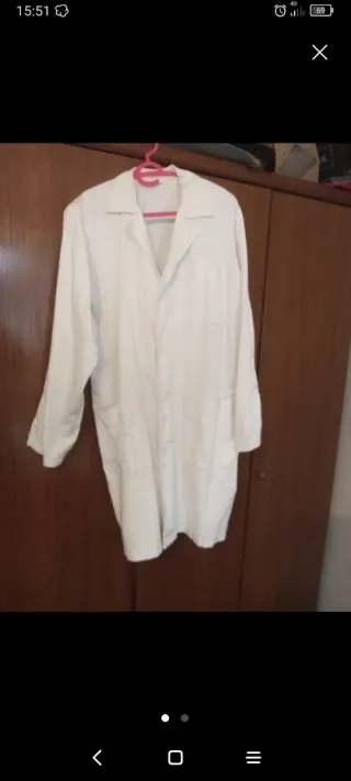 Carnaval Bata de laboratorio blanca para disfraz