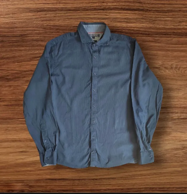 Camisa Tommy Hilfiger vintage azul talla L