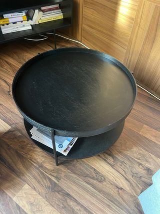 Tavolini rotondi in legno nero