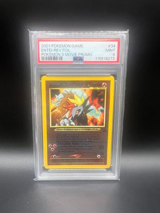 Entei PSA 9 34 Reverse Movie Promo Pokèmon english