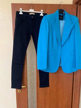 Giacca e pantalone donna blu
