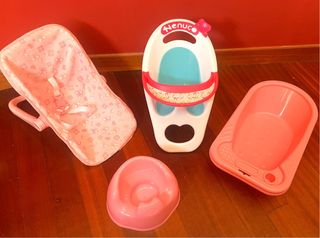 Lote Nenuco: Bañera, orinal,hamaca y trona