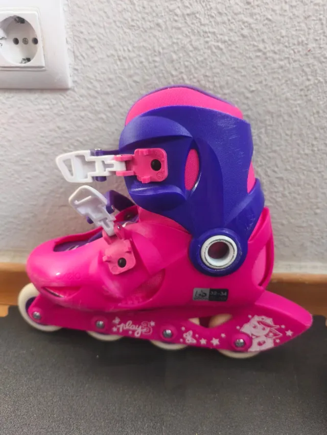 Patines Oxelo niña talla 32-34 rosa/morado