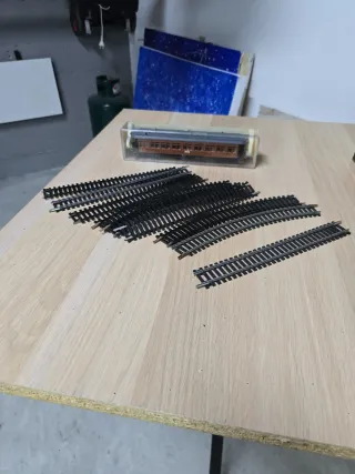 Vagone treno con luci interne