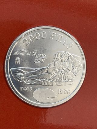 Moneda 2000 Pesetas Plata Juan Carlos I 1996