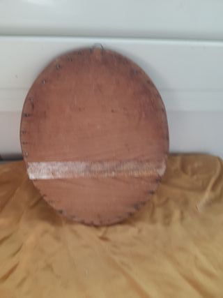 Antica cornice ovale in legno