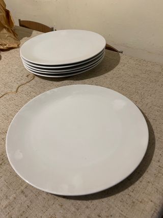 Set 6 Piatti Pizza Porcellana Bianchi