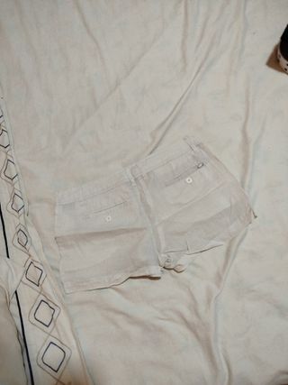 Pantalón lino blanco Mango Talla 38