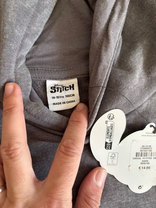 Sudadera Stitch Talla 14-15 años nueva a estrenar