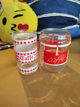 Barattoli caffè in vetro decorati