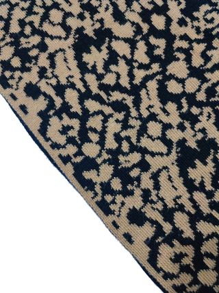 Vintage/ Bufanda beige marrón motivo leopardo