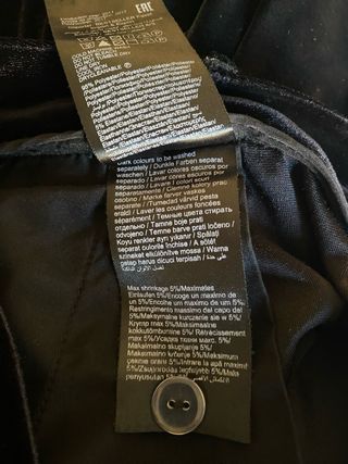 Pantalón de terciopelo negro mujer