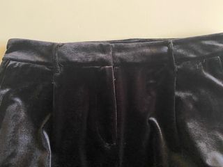 Pantalón de terciopelo negro mujer
