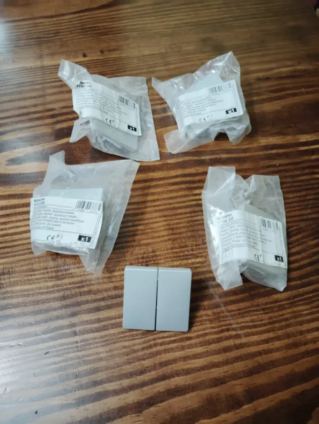 Tecla Doble Interruptor Siemens Delta Aluminio