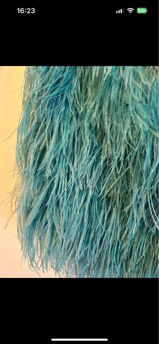 Gonnellina Twin Set turchese piume