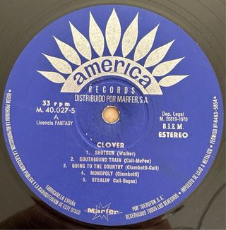 CLOVER VINILO LP AMERICA FANTASY ROCK 1970