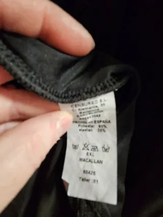 Top Lentejuelas Censured Talla 6XL